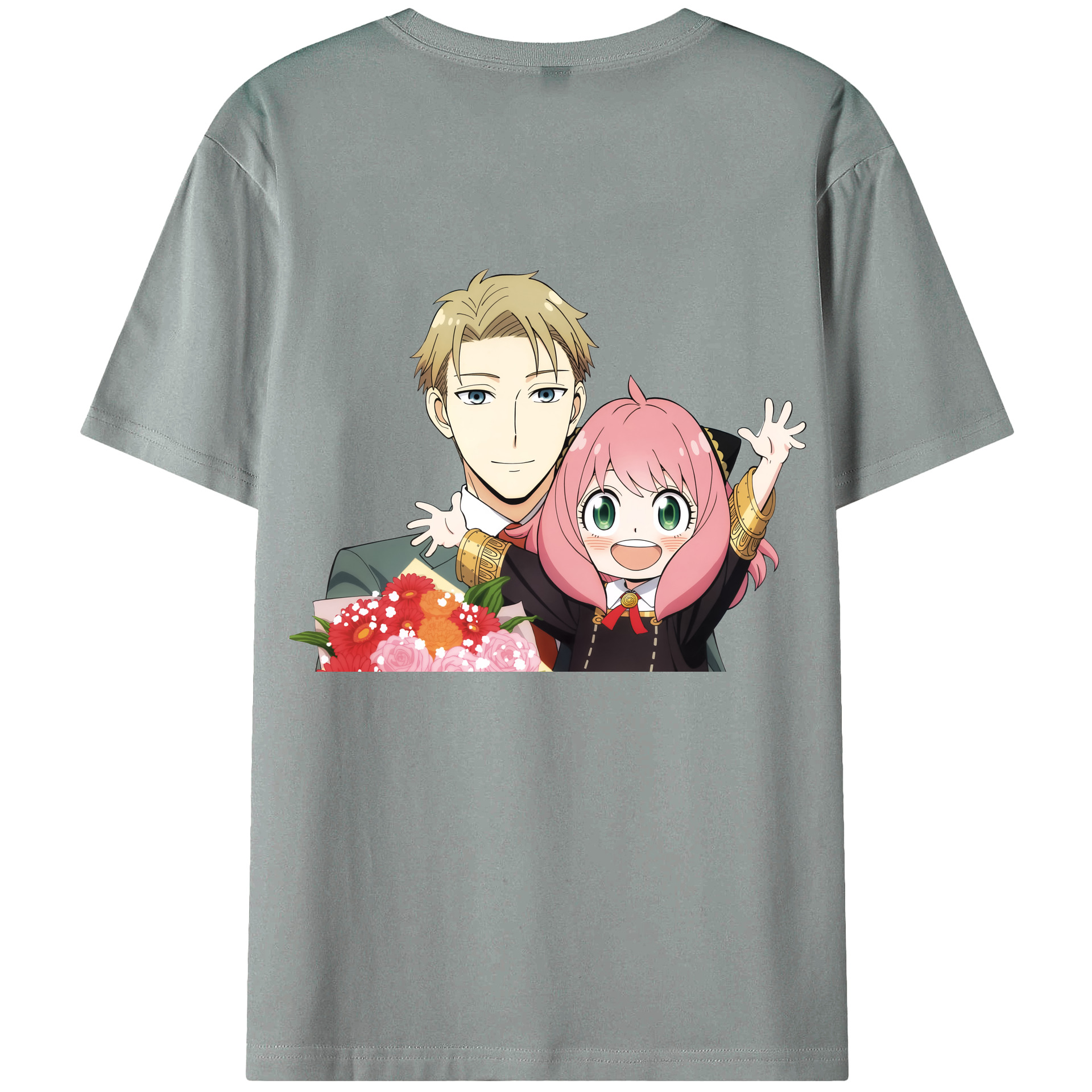 （画像用） SPY×FAMILY间谍家家酒 綿100％ メンズ半袖Tシャツ（バックプリント） 通気性